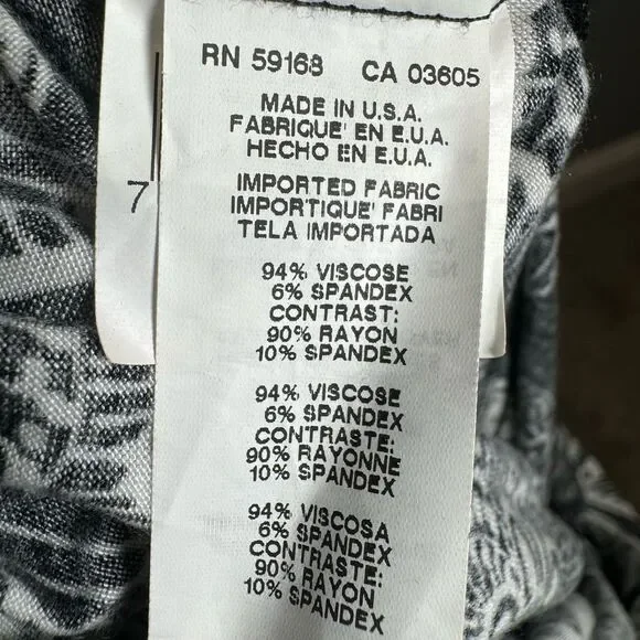 Karen Kane black and white print midi shirt dress size small - Picture 5 of 5